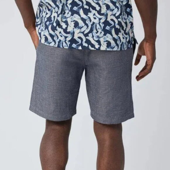 Good Man Brand | Tulum Linen/Cotton Shorts in Indigo Heather - Picture 2 of 14